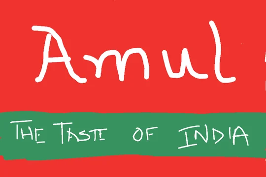 A reader’s drawing for Amul: The Taste of India, on its green strip