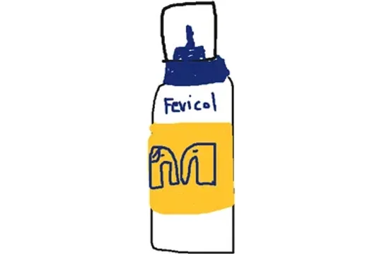 A reader’s drawing for Fevicol: The bottle, not the logo