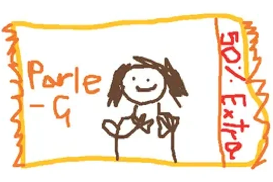 A reader’s drawing for Parle-G: The packet, girl and all, with 50% extra