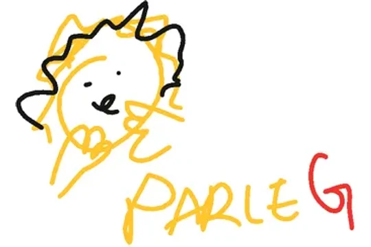 A reader’s drawing for Parle-G: The girl, sketched in yellow