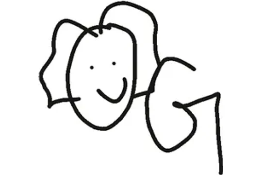 A reader’s drawing for Parle-G: Just the girl and a G